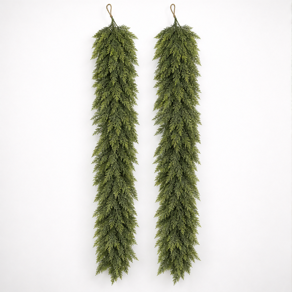 Cedarmere – Real Touch Full 6ft Artificial Cedar Garland + 50% OFF lifestyle