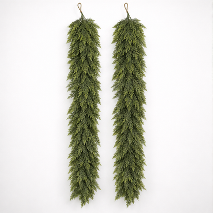 Cedarmere – Real Touch Full 6ft Artificial Cedar Garland + 50% OFF lifestyle