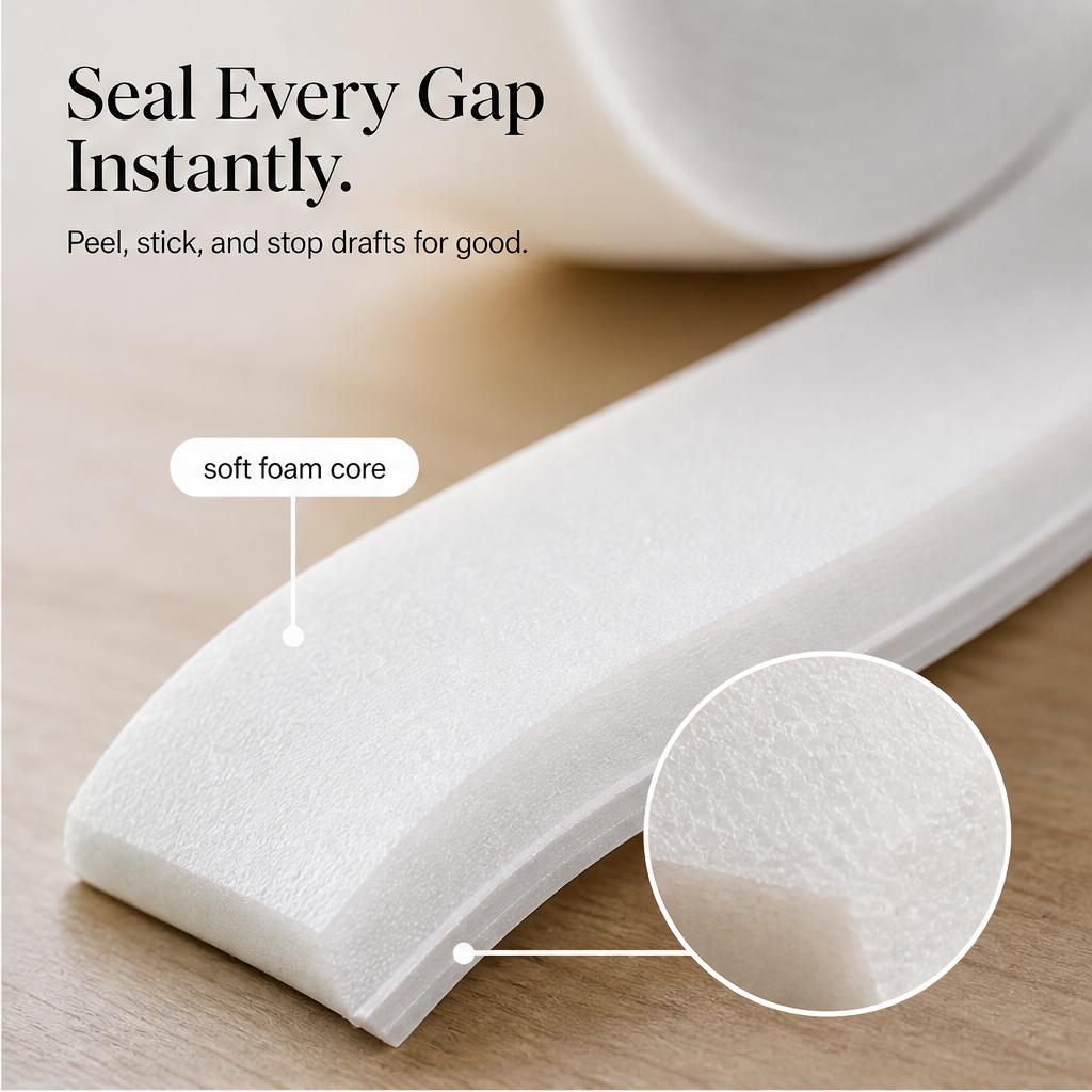 Draftloc – Self-Adhesive Weatherproof Seal Strip for Doors & Windows + 50% OFF features