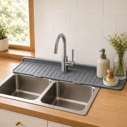 Drynova – Sloped Drain Silicone Faucet Splash Guard Mat + 50% OFF lifestyle