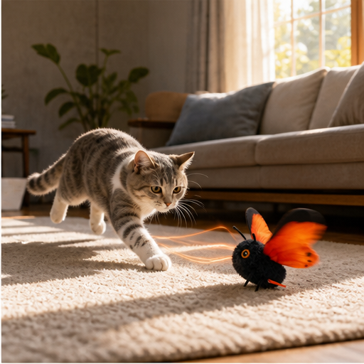 Flitwing – Motion-Activated Flutter Interactive Cat Toy lifestyle