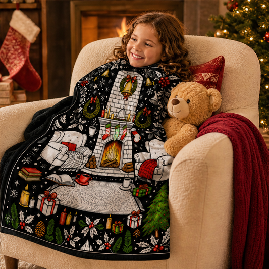 Doodlehearth – Reusable Color-Your-Own Crystal Velvet Christmas Blanket + 50% OFF lifestyle