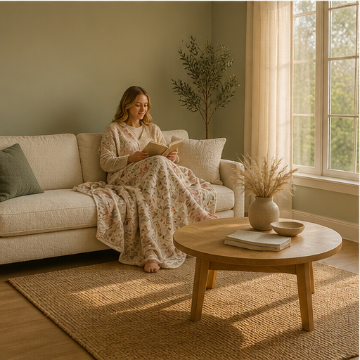 Blossette Home – Reversible Sherpa Floral Throw Blanket lifestyle