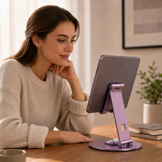 Steelix – 360° Rotating All-Metal Desktop Phone Stand + 50% OFF lifestyle