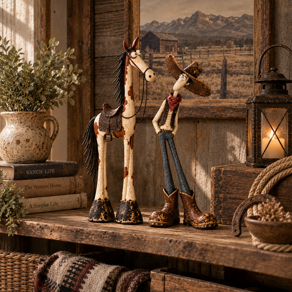 Barnwick – Hand-Painted Cowboy & Horse Figurine Duo + 50% OFF lifestyle