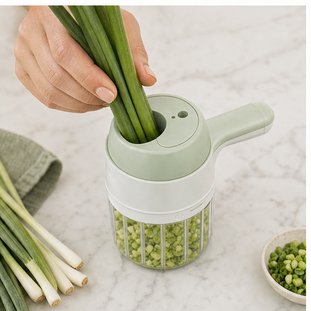 MinceWell – 4-in-1 Cordless Pull-Cord Vegetable Chopper Set + 50% OFF lifestyle