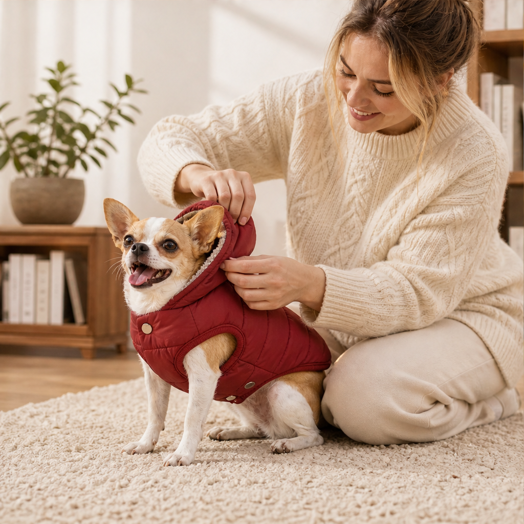 Pawthaven – Windproof Fleece-Lined Hooded Dog Coat with Harness Ring + 50% OFF lifestyle
