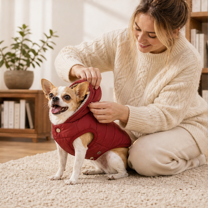 Pawthaven – Windproof Fleece-Lined Hooded Dog Coat with Harness Ring + 50% OFF lifestyle