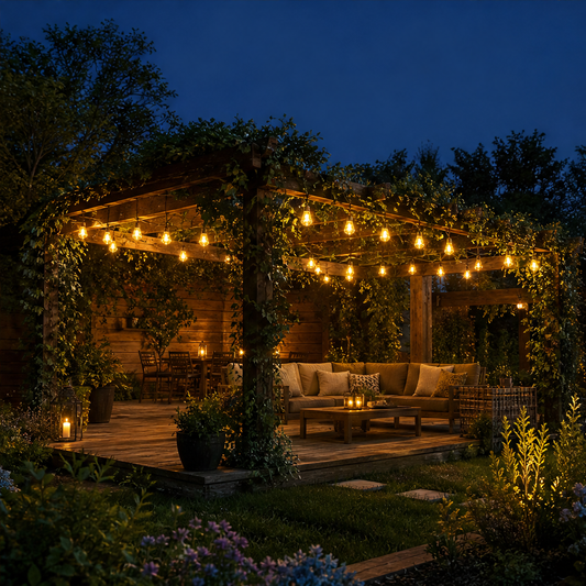 Hearthvine – Solar Hemp Rope String Lights with Warm LED Bulbs + 50% OFF lifestyle