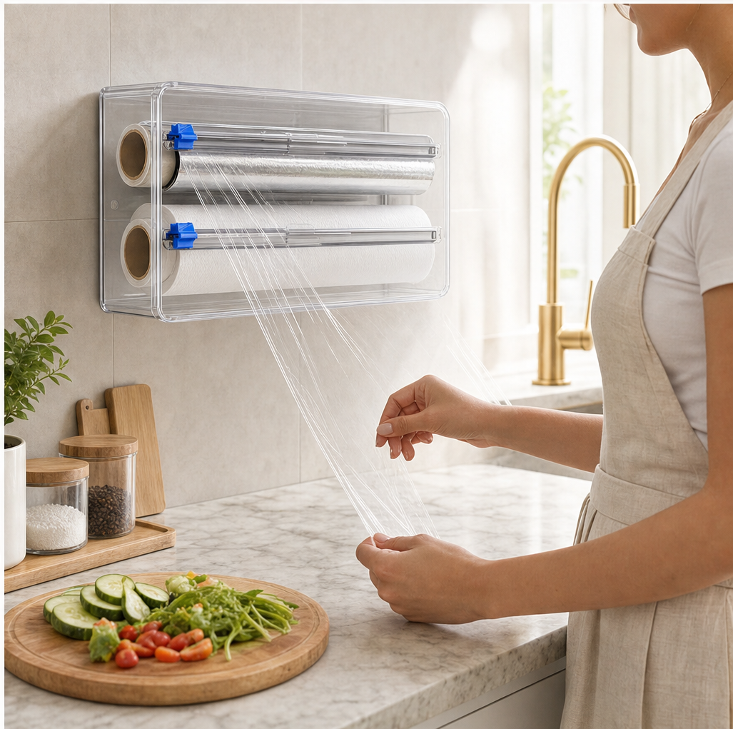 Slidewick – Dual-Roll Wall-Mounted Cling Film and Foil Cutter + 50% OFF lifestyle