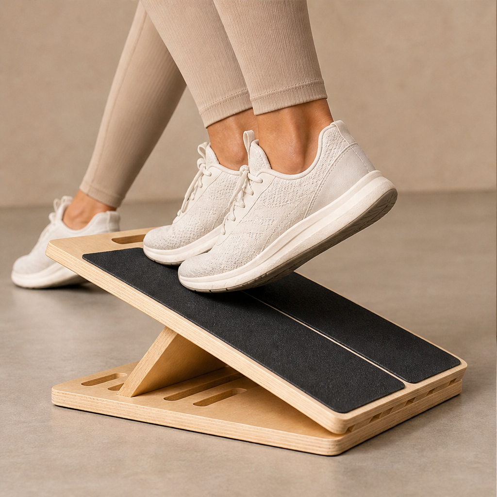 Slantwood – Adjustable 5-Level Wood Calf Stretcher & Balance Board + 50% OFF lifestyle