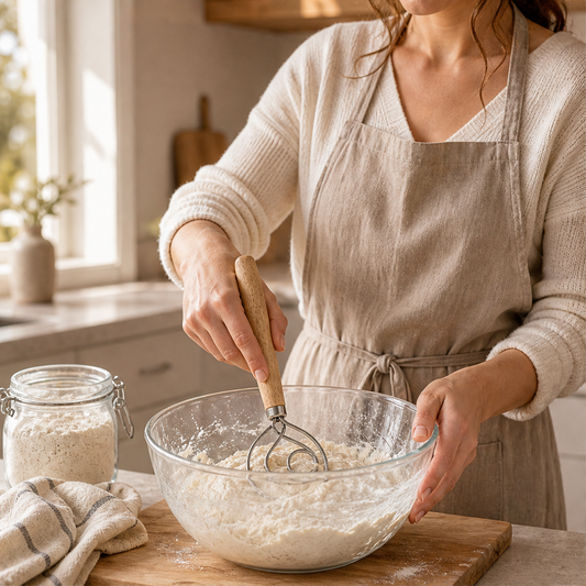 Oakstir – Professional Danish Dough Whisk for Sourdough & Bread + 50% OFF lifestyle