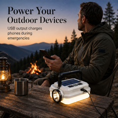 Sunwarden – Solar Rechargeable LED Camping Lantern with Power Bank + 50% OFF