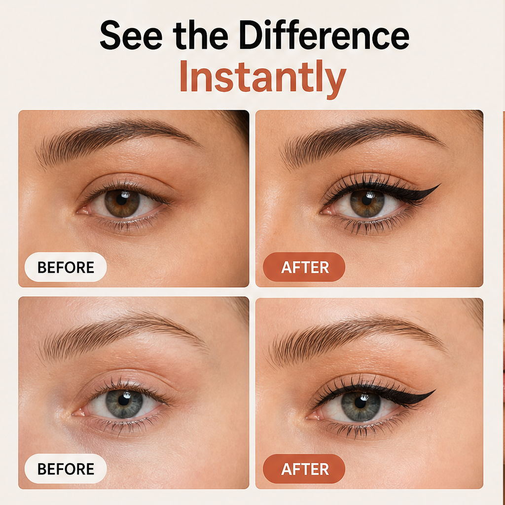 Linoré – Dual-Tip Waterproof Liquid Eyeliner for Precision Wings + 1+1 FREE features