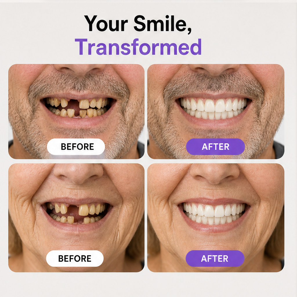 Trufit Dental – Custom-Molded, Natural-Look Denture Set + 50% OFF features