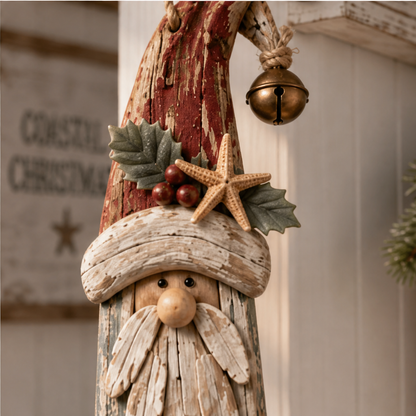 Coastwick – Lighted Driftwood Santa with Shells & Starfish Wall Decor + 50% OFF lifestyle