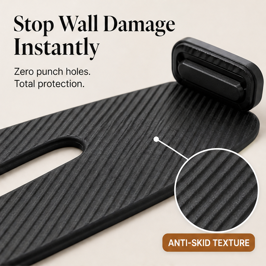 Hushmount – No-Punch Foot-Lock Door Stopper & Wall Protector + 50% OFF features