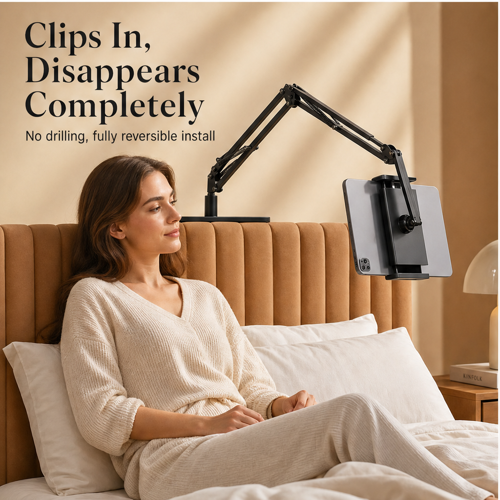 Armlyn – Hands-Free Hidden Mattress Base Tablet Stand + 50% OFF features