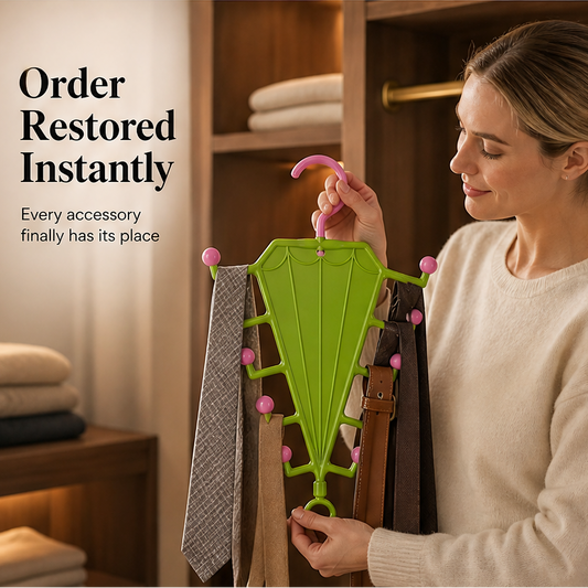 Tanglehold – Space-Saving Double-Sided Umbrella Hanger Rack + 50% OFF features