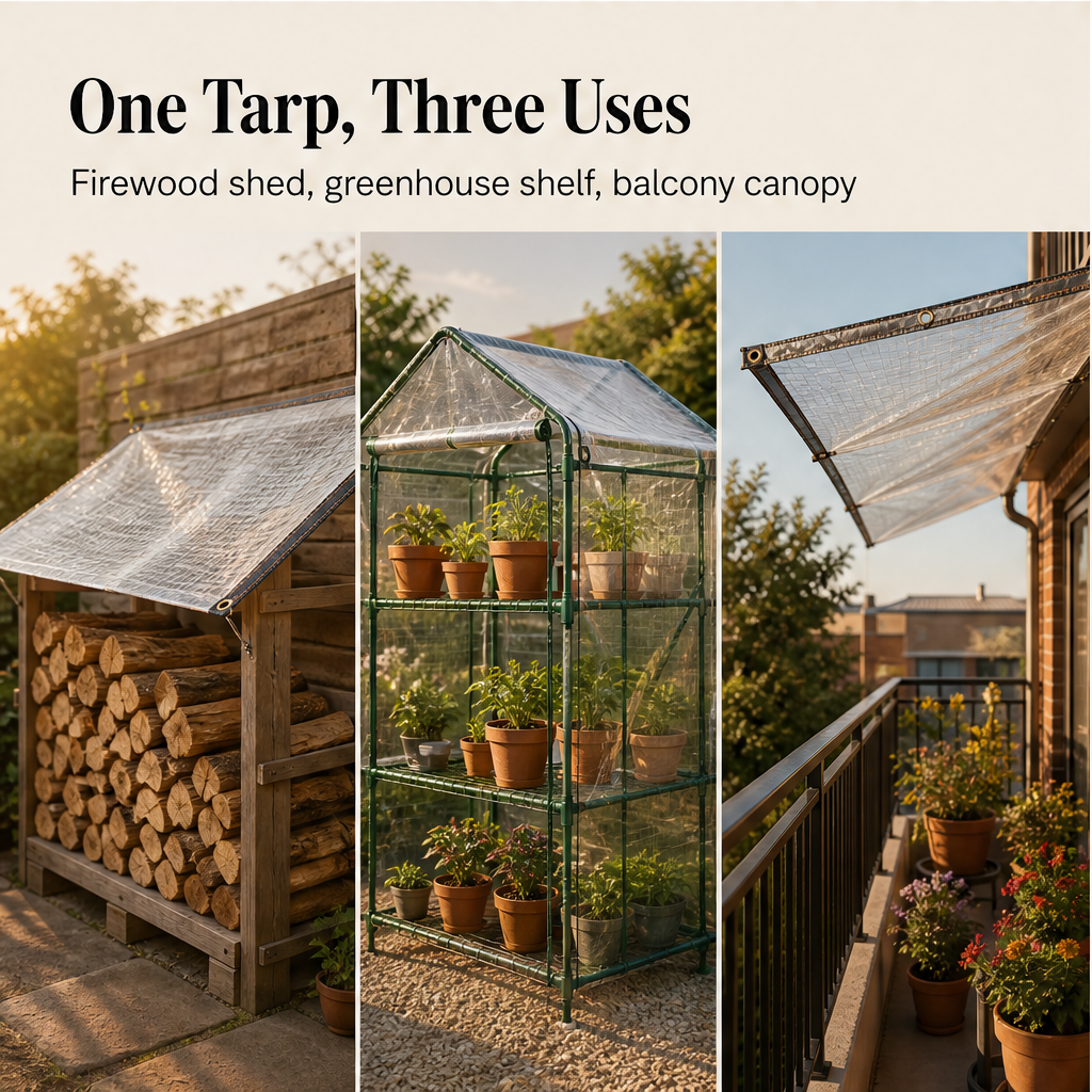 ClearGuard – Waterproof Transparent PE Tarp with Metal Grommets (2-Pack) + 50% OFF detail