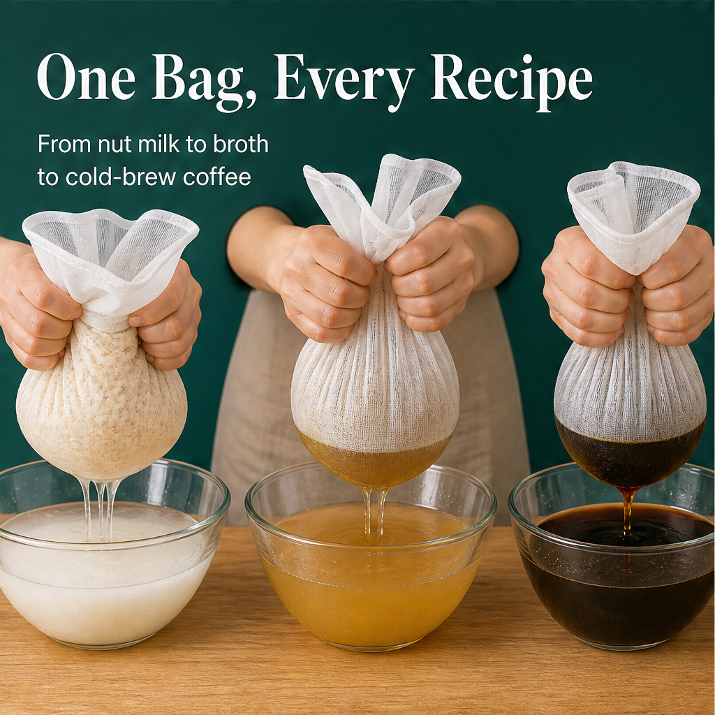 Purelle Kitchen – Fine-Mesh Nut Milk & Food Strainer Bags, 6-Pack + 50% OFF detail