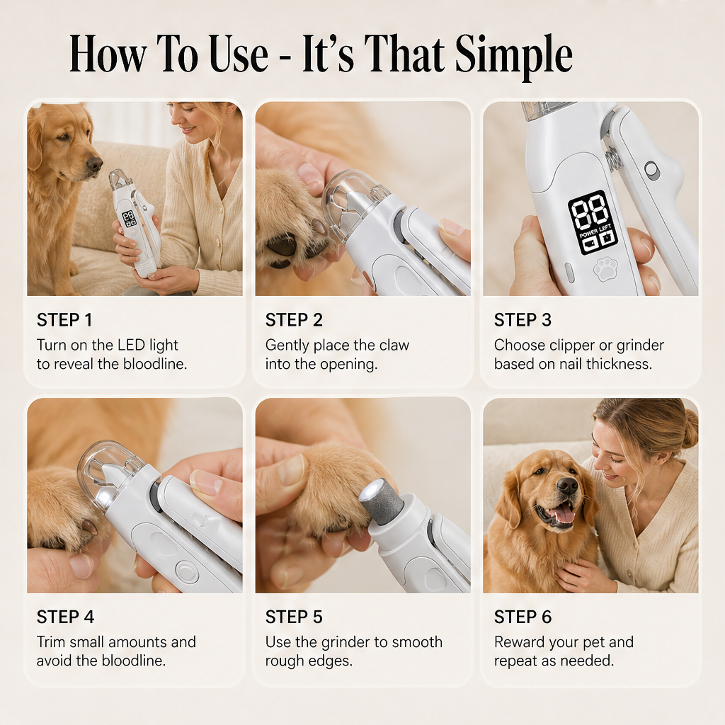 Nailwick – LED Bloodline Light, Anti-Splash 2-in-1 Pet Nail Clipper + 50% OFF detail