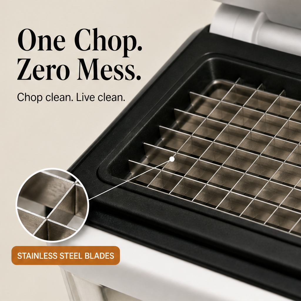Choprix – 15-in-1 Stainless Steel Blade Vegetable Chopper with Container + 50% OFF features