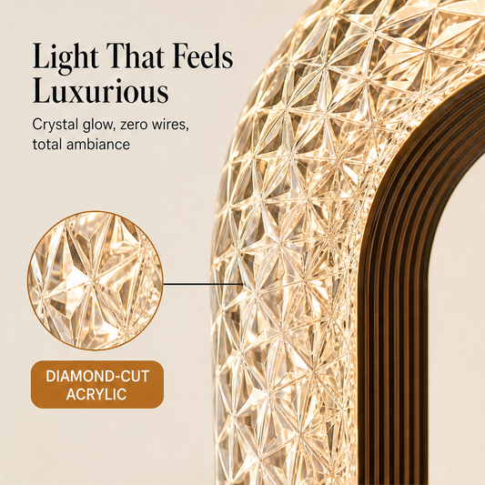 Faelume – Crystal-Cut Rechargeable LED Night Light Lamp + 50% OFF features