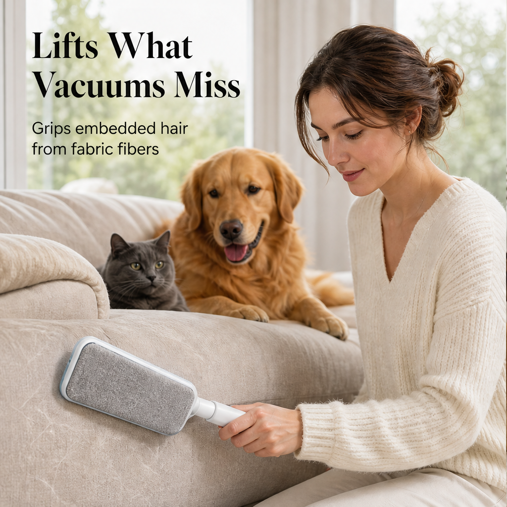 Furlift – Reusable Dual-Texture Pet Hair Remover Brush with Long Handle + 50% OFF features