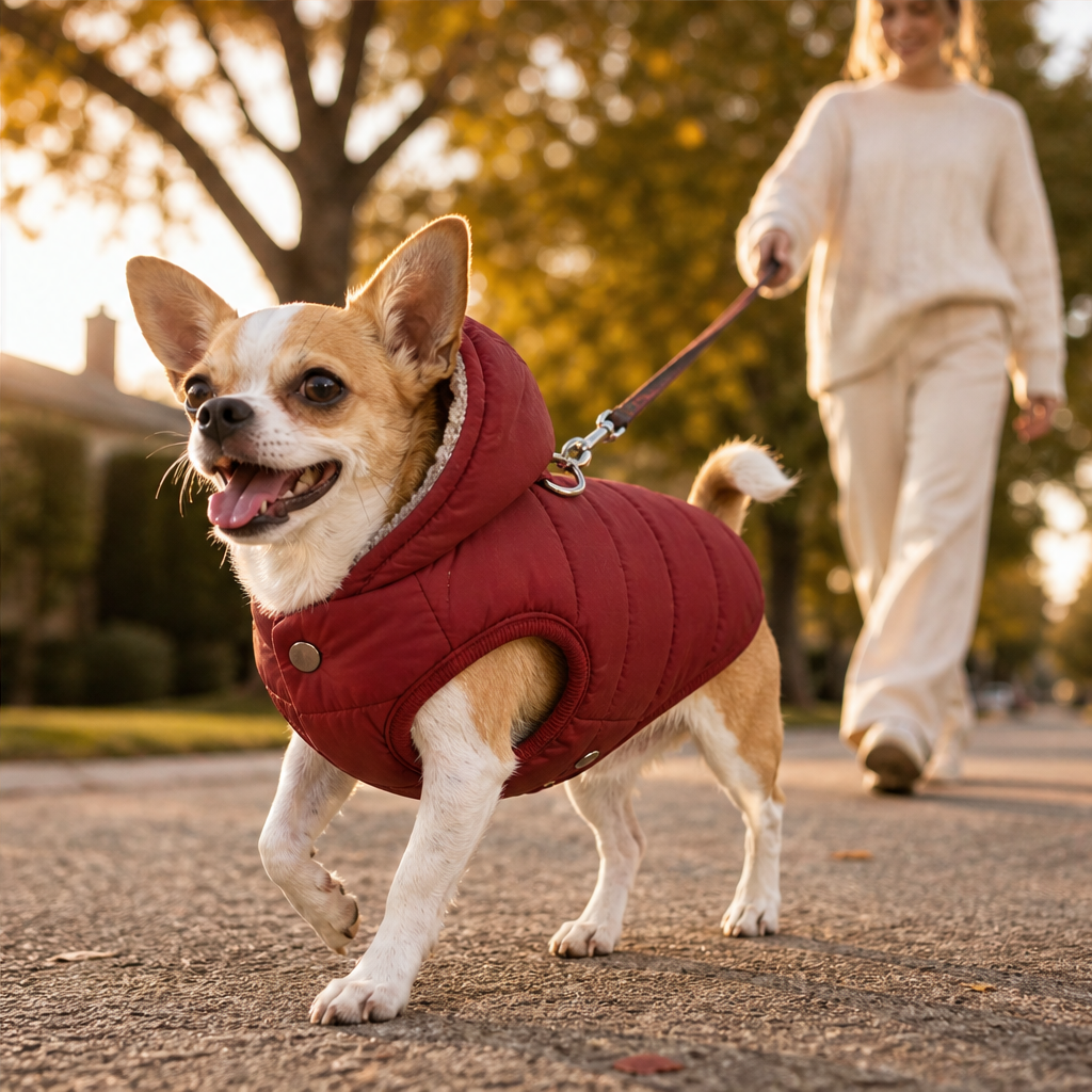Pawthaven – Windproof Fleece-Lined Hooded Dog Coat with Harness Ring + 50% OFF lifestyle
