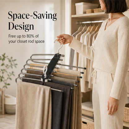 StowArch – 6-Layer Space-Saving Pants Hanger + 50% OFF features