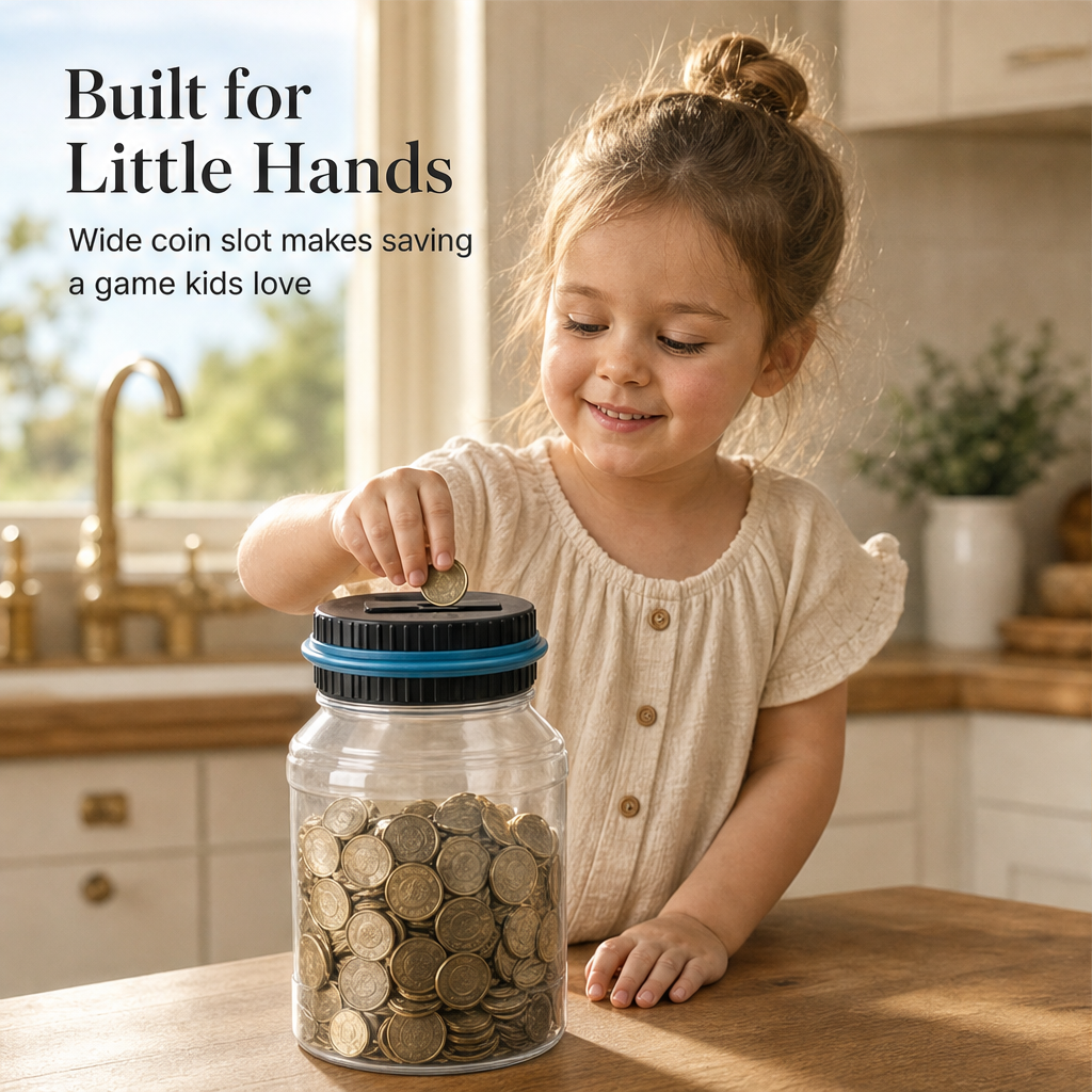 Coinwick – Digital LCD Auto-Counting Piggy Bank with Savings Tracker + 50% OFF features