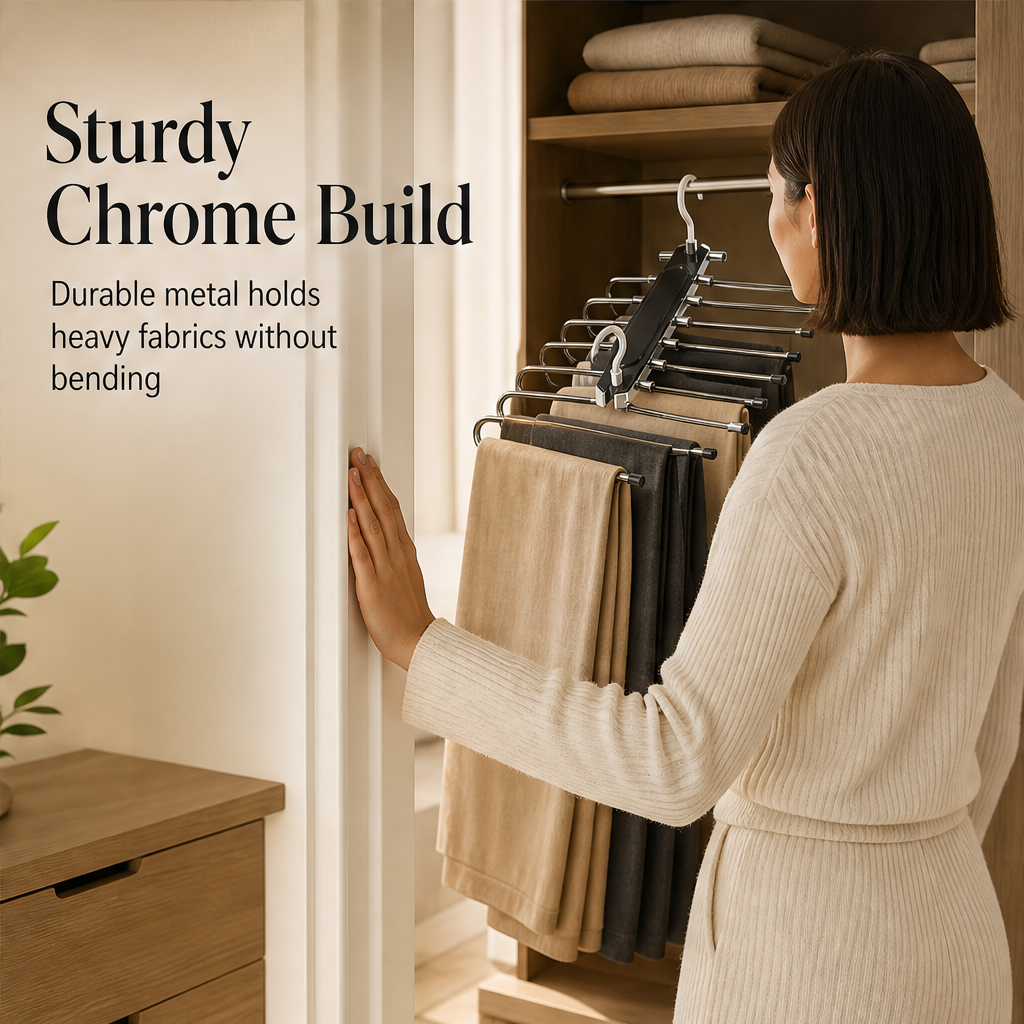 StowArch – 6-Layer Space-Saving Pants Hanger + 50% OFF features