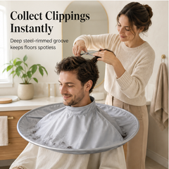 Clipvale – Foldable Waterproof Hair Catcher Cape for Home Haircuts + 50% OFF