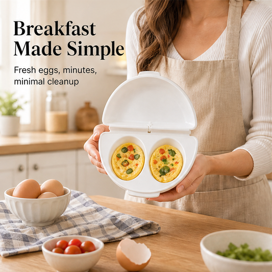 Eggette – 2-in-1 Microwave Omelet & Egg Cup Maker + 50% OFF features