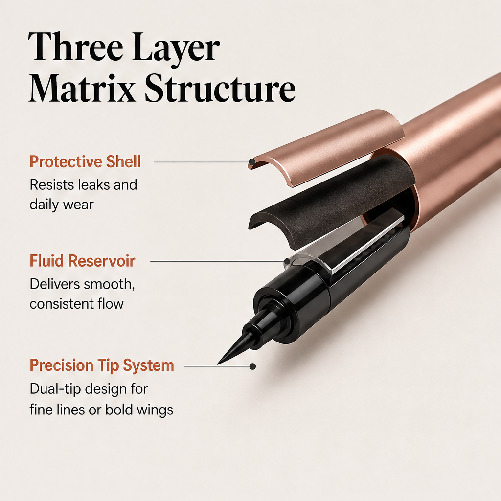 Linoré – Dual-Tip Waterproof Liquid Eyeliner for Precision Wings + 1+1 FREE detail
