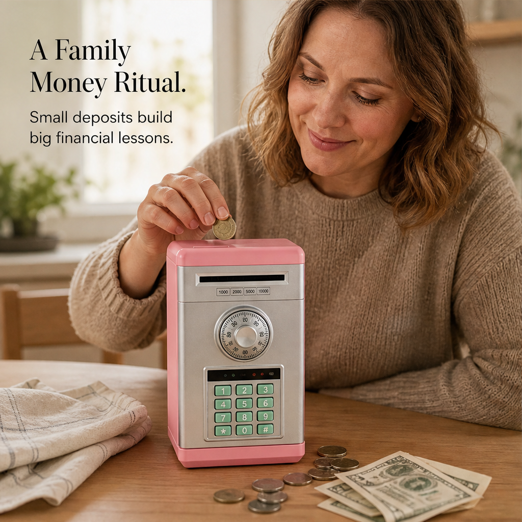 SaverVault – Password-Protected Mini ATM Piggy Bank for Kids + 50% OFF features
