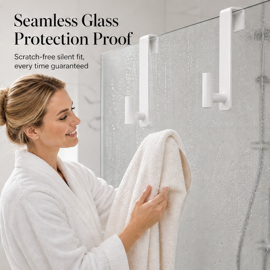Clearwick – No-Drill Extended Arm Over The Shower Door Hooks + 50% OFF features