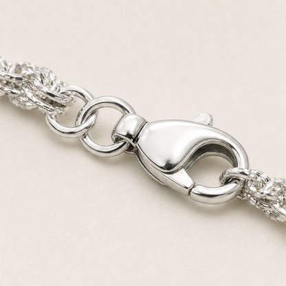 Sunclasp – Double-Layer Sparkle Chain Silver Ankle Bracelet + 1+1 FREE detail