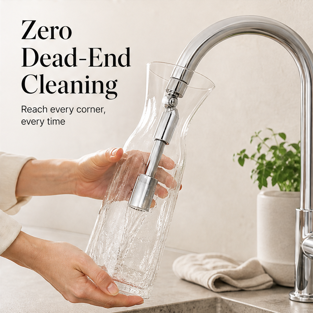FlowArch – 1080° Rotating Splash Filter Faucet Aerator + 50% OFF features