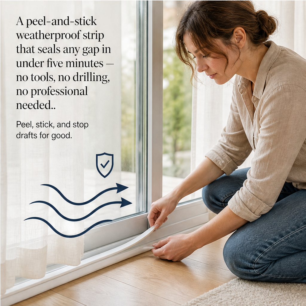 Draftloc – Self-Adhesive Weatherproof Seal Strip for Doors & Windows + 50% OFF features