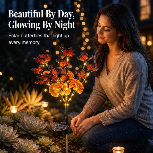 Amberwick – Solar Marigold & Butterfly Memorial Garden Light + 50% OFF features