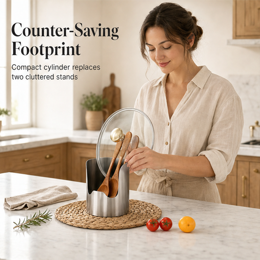 Sterling Perch – Stainless Steel Pot Lid & Utensil Organizer + 50% OFF features