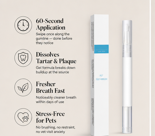 Muttlee – 60-Second Gel Tartar Remover Pen for Dogs & Cats + 50% OFF features
