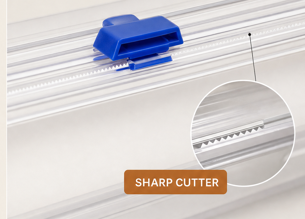 Slidewick – Dual-Roll Wall-Mounted Cling Film and Foil Cutter + 50% OFF features