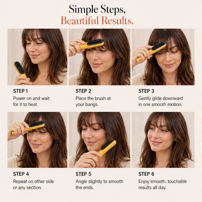 Cresslyn – Cordless Rechargeable Heated Styling Comb for Bangs and Volume + 50% OFF detail
