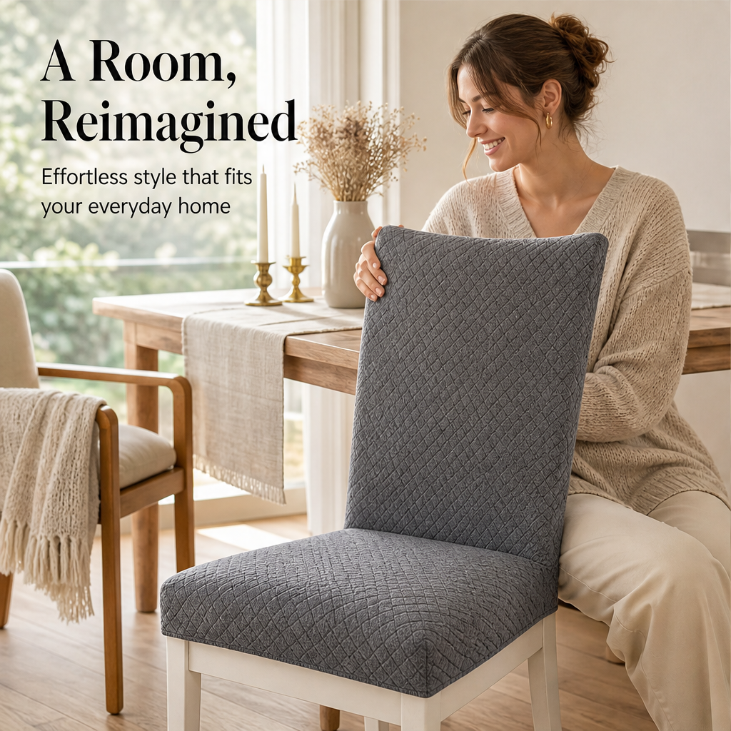 Seatwick – Waterproof Stretch-Fit Dining Chair Covers + 50% OFF features