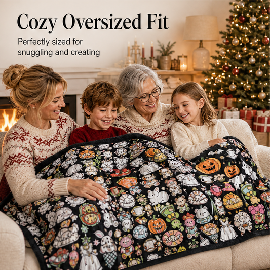 Huddlewick – DIY Color-Your-Own Fleece and Sherpa Family Blanket + 50% OFF features