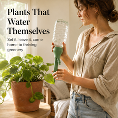 Driptera – Adjustable Flow Self-Watering Bottle Dripper + 50% OFF