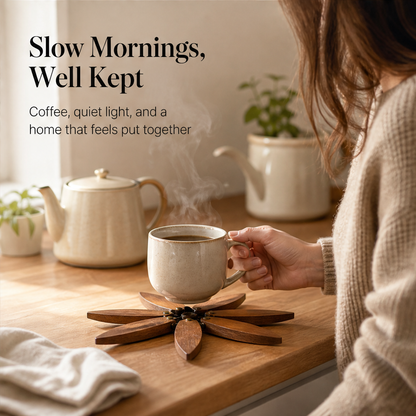 Pinegrove – Foldable Tree Design Wooden Trivet Set of 4 + 50% OFF features